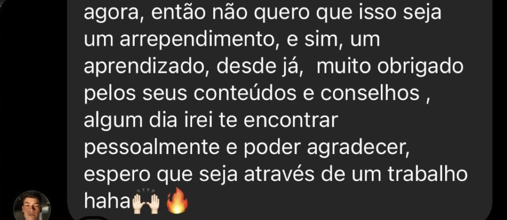 Depoimento de aluno 3